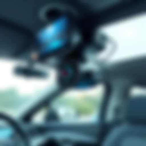 A high-tech 360-degree car camera mounted on a vehicle