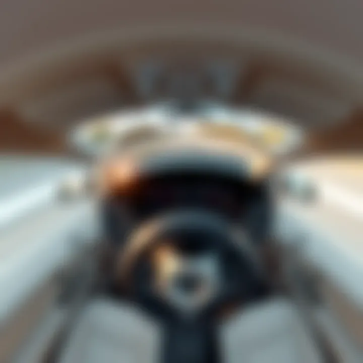 Demonstrating the panoramic view offered by a 360-degree car camera