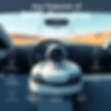 An illustration of key features of 360-degree car cameras