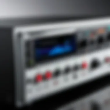 Close-up of Amplivox Sound System components