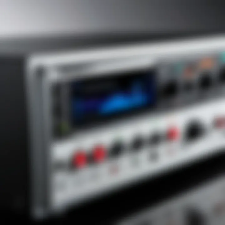 Close-up of Amplivox Sound System components