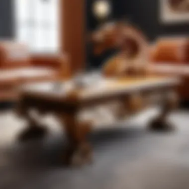 Dragon Coffee Table in Traditional Decor Traditional decor featuring a dragon coffee table.