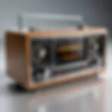 A vintage AM FM radio showcasing its robust design and features.