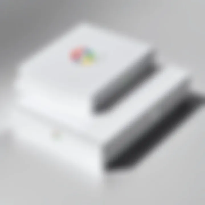 The elegant Google Pixel box showcasing its minimalistic design