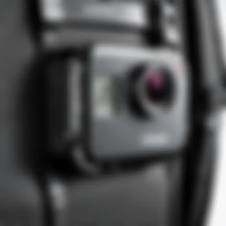 Close-up of the GoPro rucksack clip's features