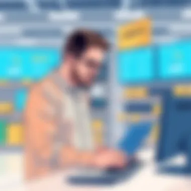 Customer Examining Refurbished Linksys Product A customer examining a Linksys refurbished product in an online store setting