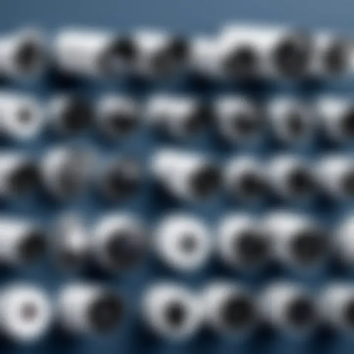An illustration depicting the various types of WiFi security cameras available in the market.