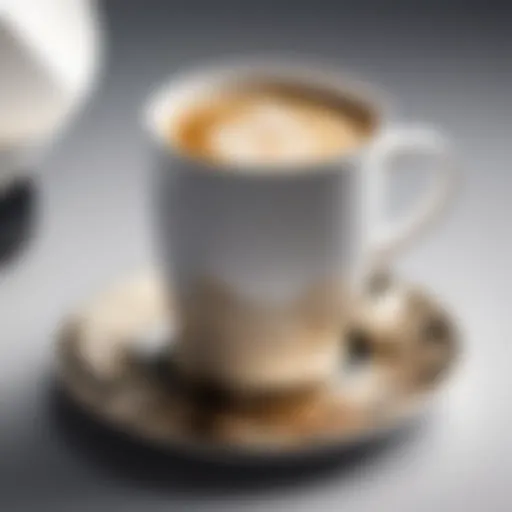 Elegant magnolia coffee cup holder showcasing intricate design