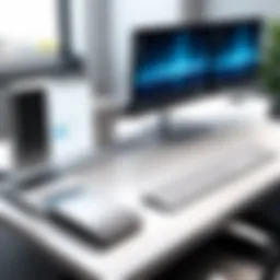 A modern lap work station showcasing sleek design and functionality