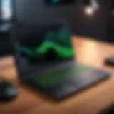 Sleek design of the Razer work laptop showcasing its premium build quality