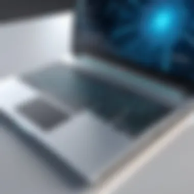 A futuristic smart laptop showcasing advanced connectivity features.