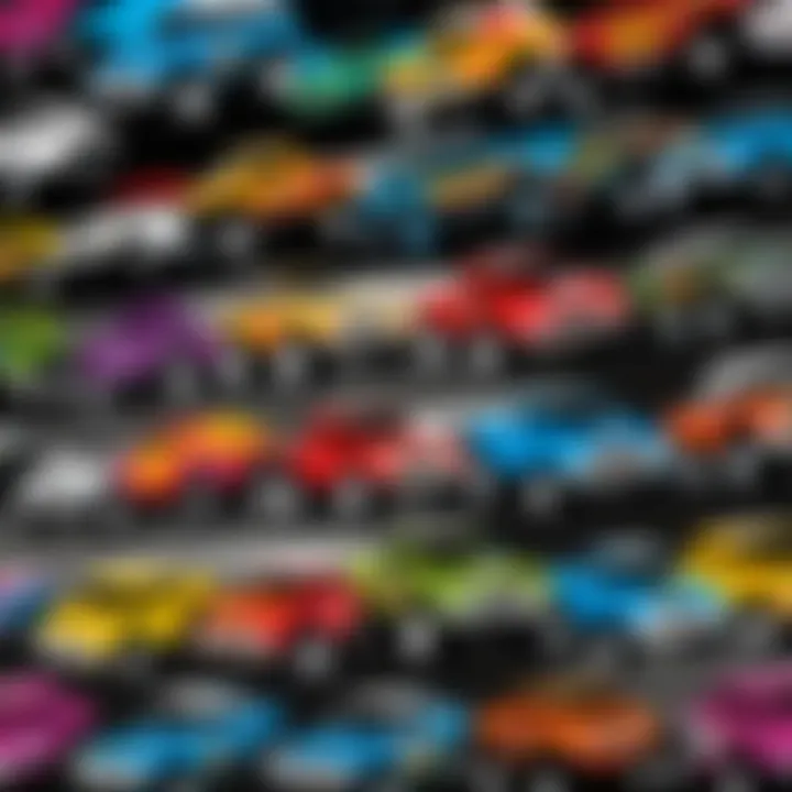 An illustrated history timeline of Monster Jam stickers.