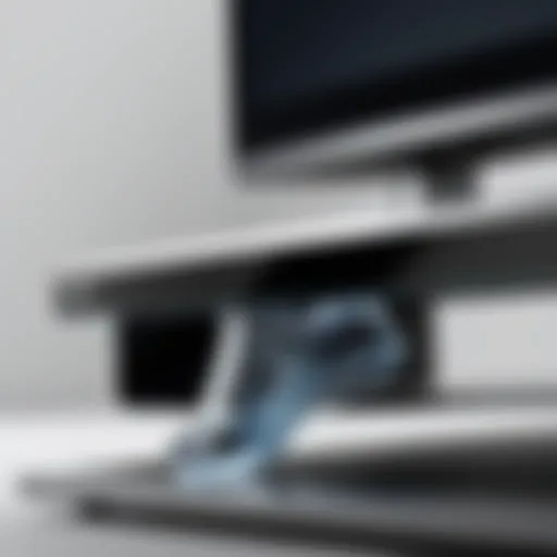 Various types of Toshiba TV feet displayed together