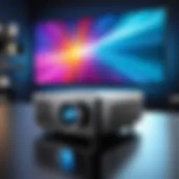 Innovative mobile projector showcasing vibrant visuals