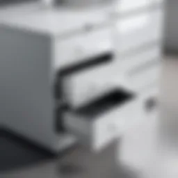 Elegant deep file cabinet with sleek design and ample storage