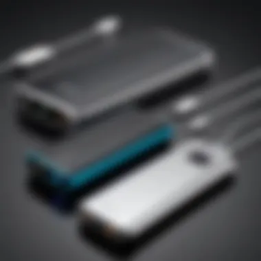 Comparison of slim iPhone power banks and traditional power banks highlighting size and functionality.