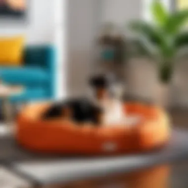 Vibrant Life Dog Bed in a stylish living room setting