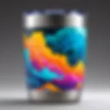 High-quality waterproof stickers adhering to a Yeti tumbler, showcasing vibrant designs.