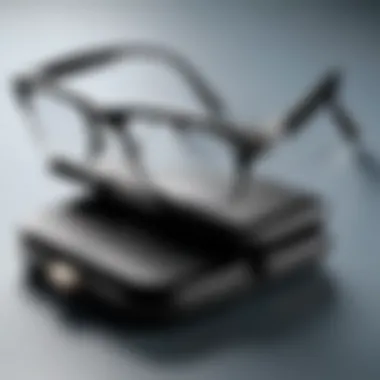 Foster Grant Foldable Reading Glasses displayed in a portable case highlighting convenience.
