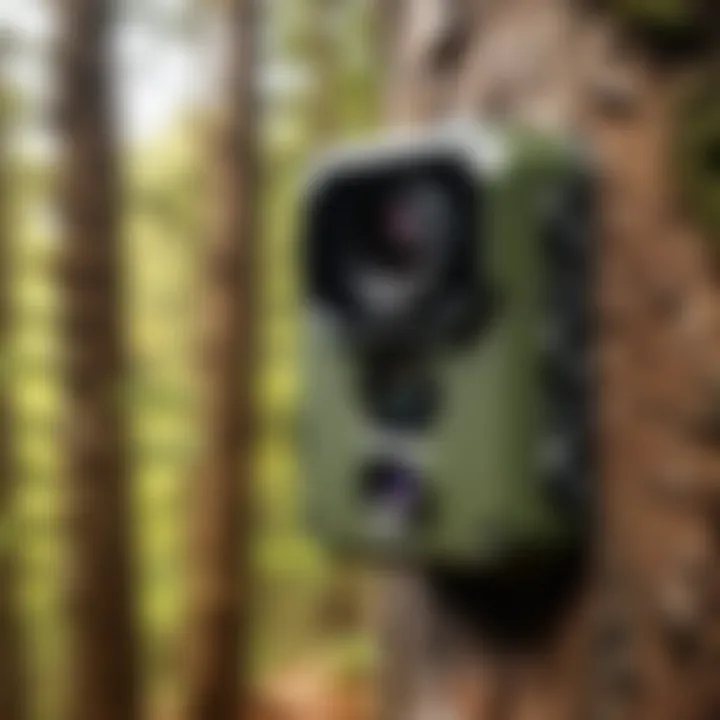An outdoor sports enthusiast using a game camera for monitoring.