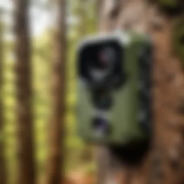 Game Camera in Outdoor Sports Monitoring An outdoor sports enthusiast using a game camera for monitoring.