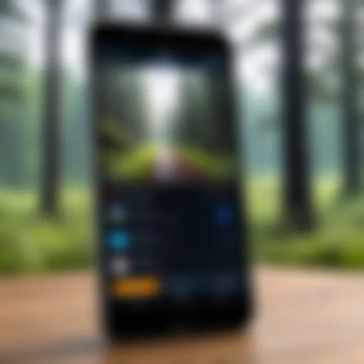 A smartphone displaying real-time alerts from a game camera.