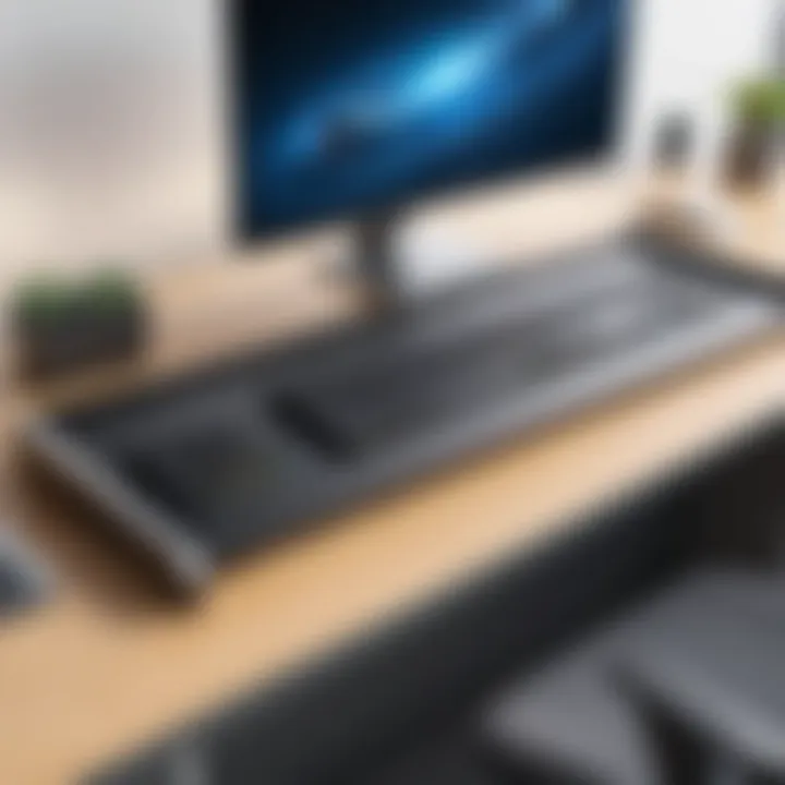 Space-efficient keyboard tray installation in modern offices