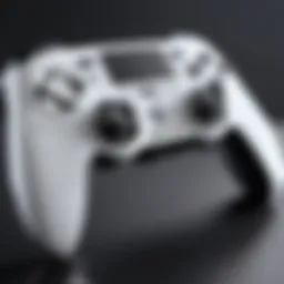 Close-up view of the Holy Stone drone controller showcasing its ergonomic design.