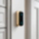 Elegant HomeKit door sensor mounted on a stylish door frame