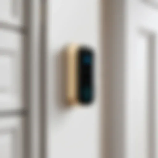 Elegant HomeKit door sensor mounted on a stylish door frame