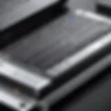 Close-up of an HP Elite laptop battery