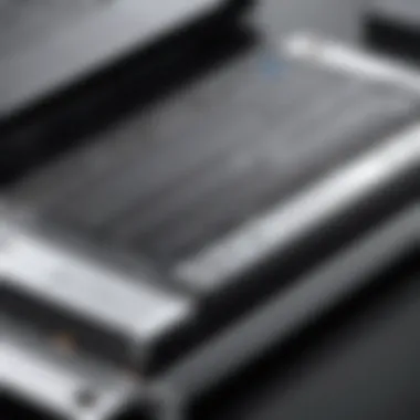 Insight into HP Elite Battery Design Close-up of an HP Elite laptop battery