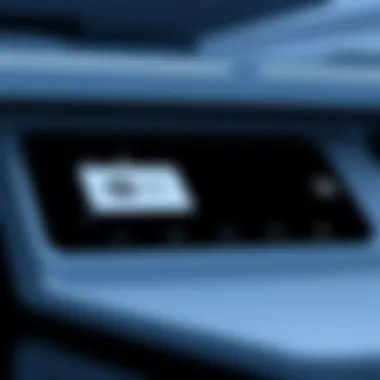 Detailed View of HP Envy Control Panel Close-up of HP Envy printer's control panel