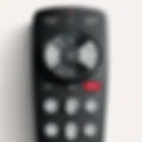 Hunter Fan remote control showcasing button layout