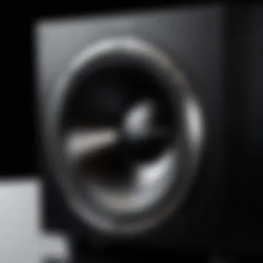 Aesthetic design of the Infinity self-powered subwoofer highlighting its finish and build quality