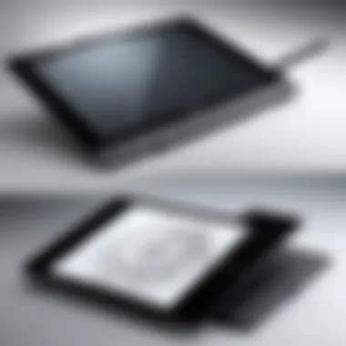 Detailed view of an Intuos tablet showcasing its design and features