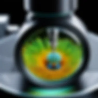 Zoomed-in view of a specimen under the Koolertron microscope