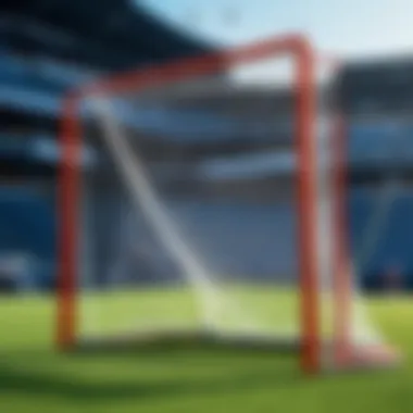 Net Playz lacrosse goal in action during a competitive training session