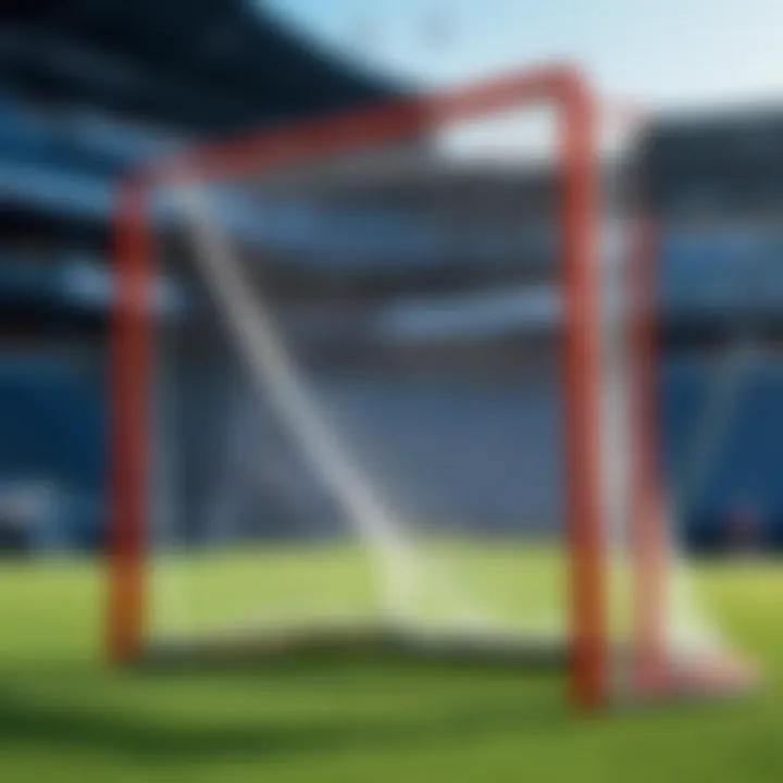 Net Playz lacrosse goal in action during a competitive training session