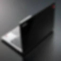 A sleek Lenovo laptop showcasing its modern design and features