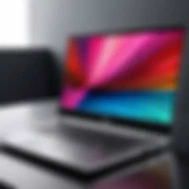 Modern Aesthetics of LG Business Laptops Sleek design of LG business laptop showcasing its modern aesthetics