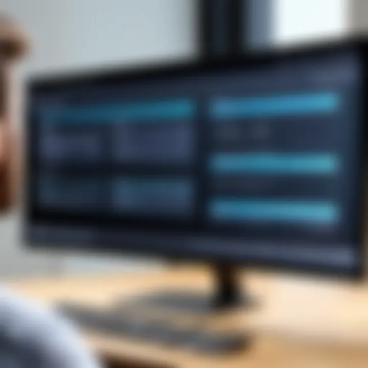 Close-up of LG double wide monitor specifications displayed on screen