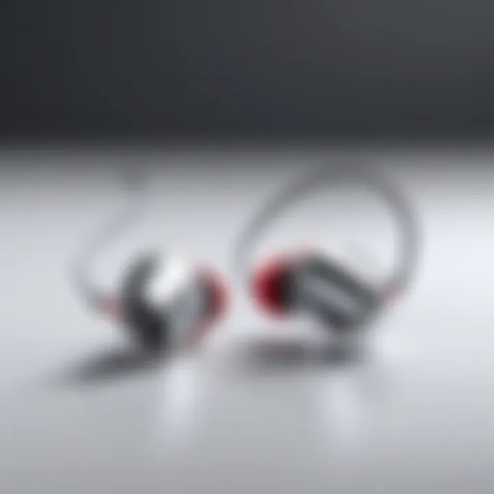 Illustration demonstrating sound quality and audio performance of LG EarPods.