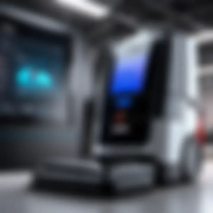 Metro Vac DataVac in action within a technology environment, demonstrating its cleaning capabilities.