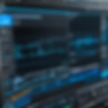 Visual representation of audio tracks in multitrack recording software