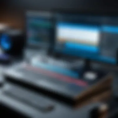 Diagram illustrating system requirements for multitrack recording software on Windows 10