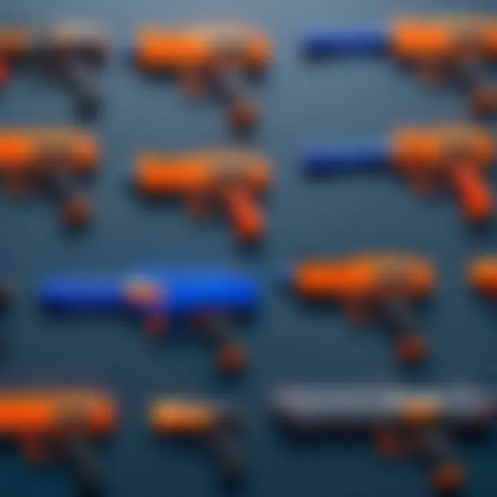 Comparison chart of popular Nerf gun models and their pricing