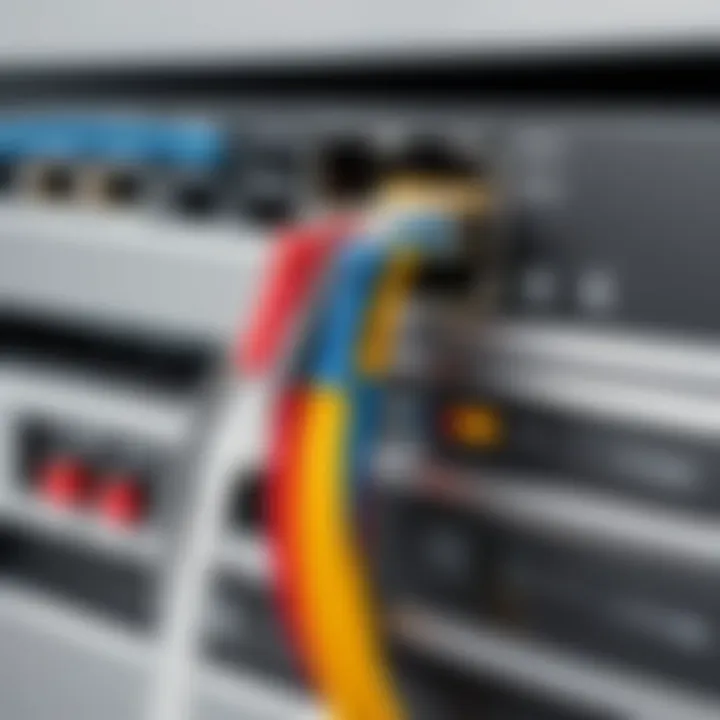 Proper installation techniques for network cables in a workspace