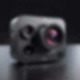 Detailed view of a Night Owl camera showcasing its design and features