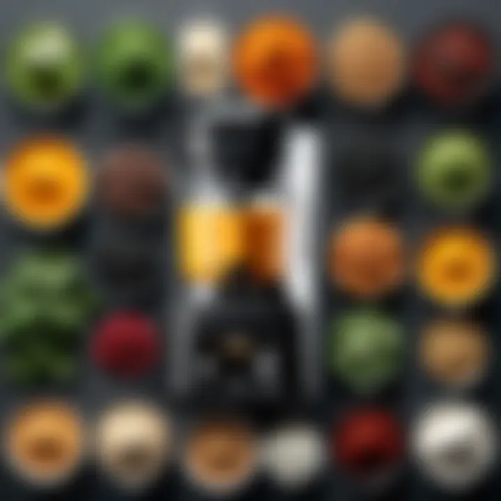 Variety of ingredients blended by the Ninja Professional